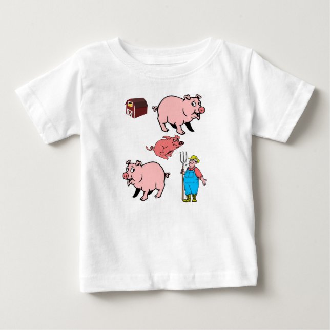 T-shirt Pour Bébé T-shirt bébé cochon (Devant)