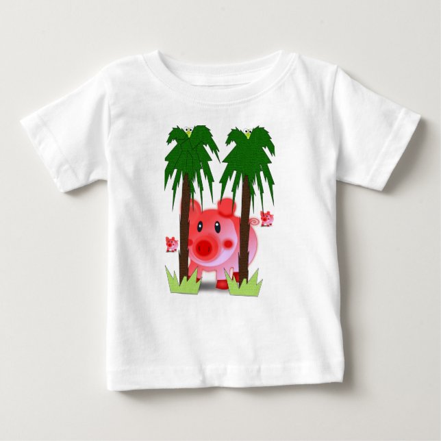 T-shirt Pour Bébé T-shirt bébé cochon (Devant)