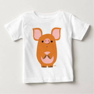 T-shirt Pour Bébé T-shirt bébé cochon en caricature mignon