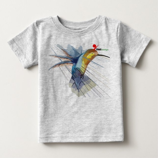 T-shirt Pour Bébé T-shirt Bébé colibri mignon (Devant)