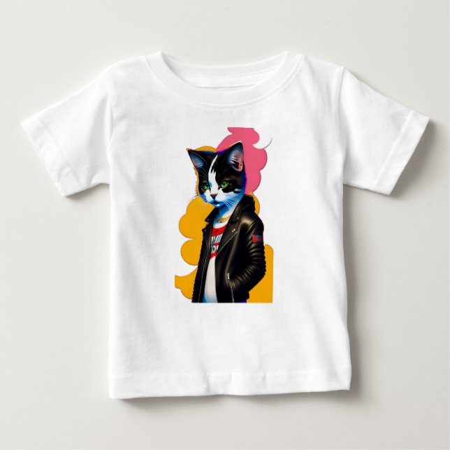 T-shirt Pour Bébé T-shirt bébé Cool Cat (Devant)