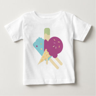 T-shirt Pour Bébé T-shirt bébé crème glacée anniversaire