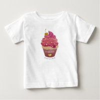T-shirt bébé Cupcake personnalisé