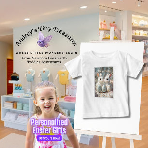 T-shirt Pour Bébé T-shirt bébé de Pâques personnalisé