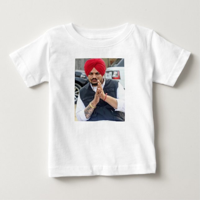 T-shirt Pour Bébé T-shirt bébé design avec Sidhu Moose Wala Photo (Devant)