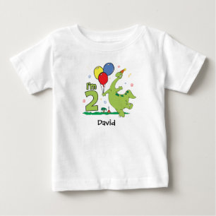 T-shirt Pour Bébé T-shirt bébé Dino 2e anniversaire
