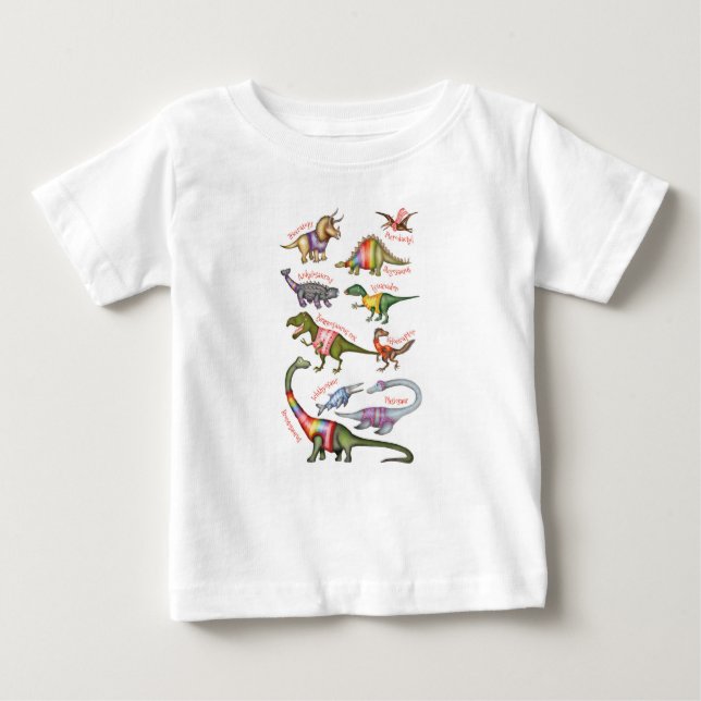 T-shirt Pour Bébé T-shirt bébé dinosaure (Devant)
