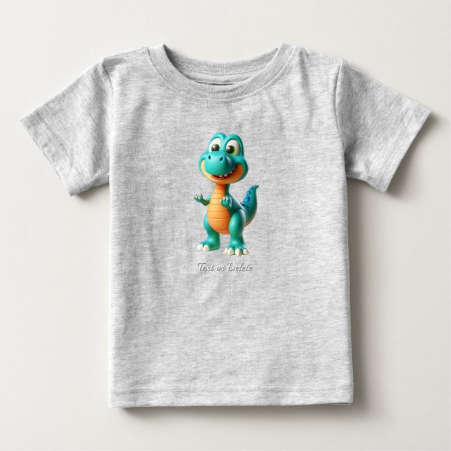 T-shirt Pour Bébé T-shirt bébé dinosaure mignon (Devant)