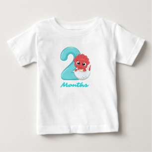 T-shirt Pour Bébé T-shirt bébé dinosaure mignon de deux mois