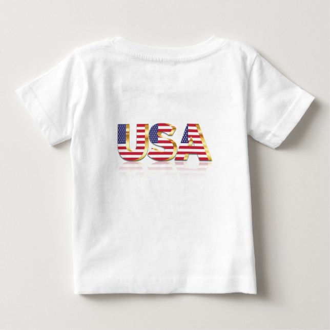 T-shirt Pour Bébé T-shirt bébé drapeau américain (Dos)