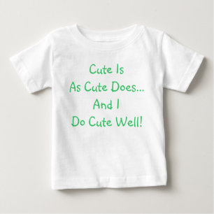 T-shirt Pour Bébé T-shirt bébé drôle mignon fait comme mignon fait