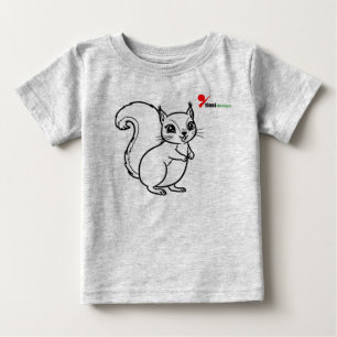 T-shirt Pour Bébé T-shirt bébé écureuil des bois