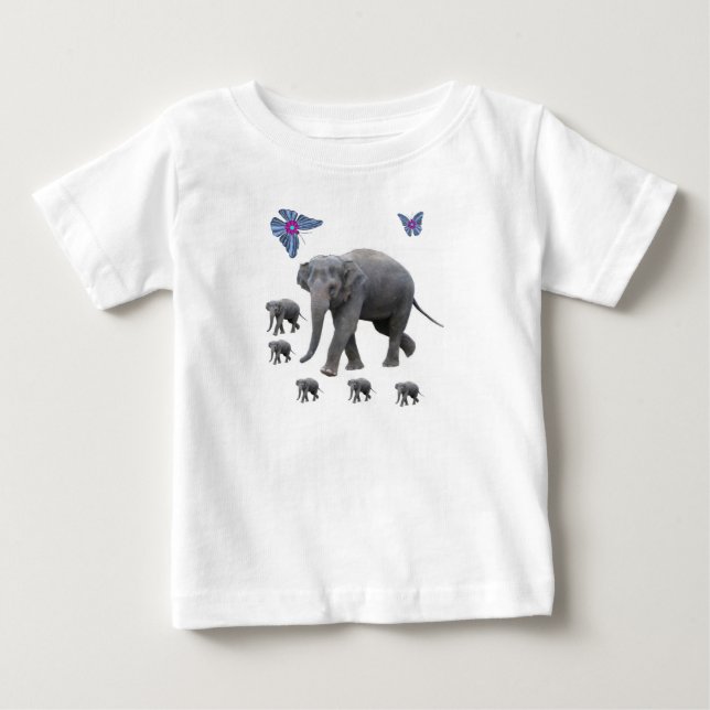 T-shirt Pour Bébé T-shirt bébé éléphant (Devant)