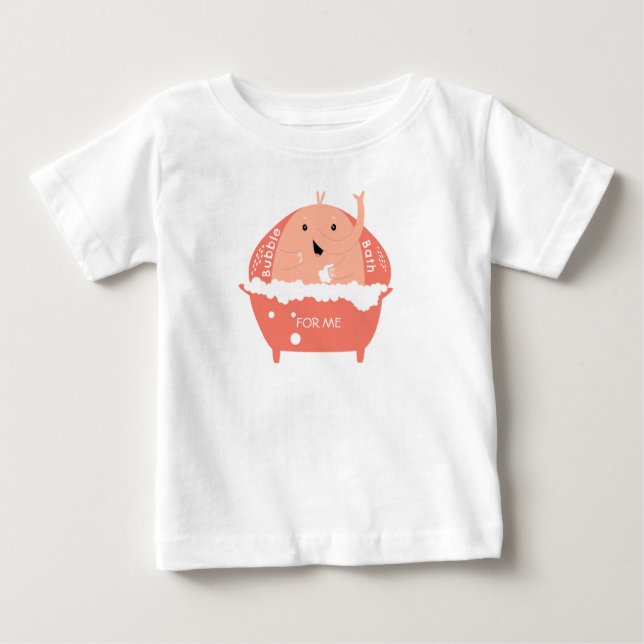 T-shirt Pour Bébé T-shirt bébé éléphant bain (Devant)
