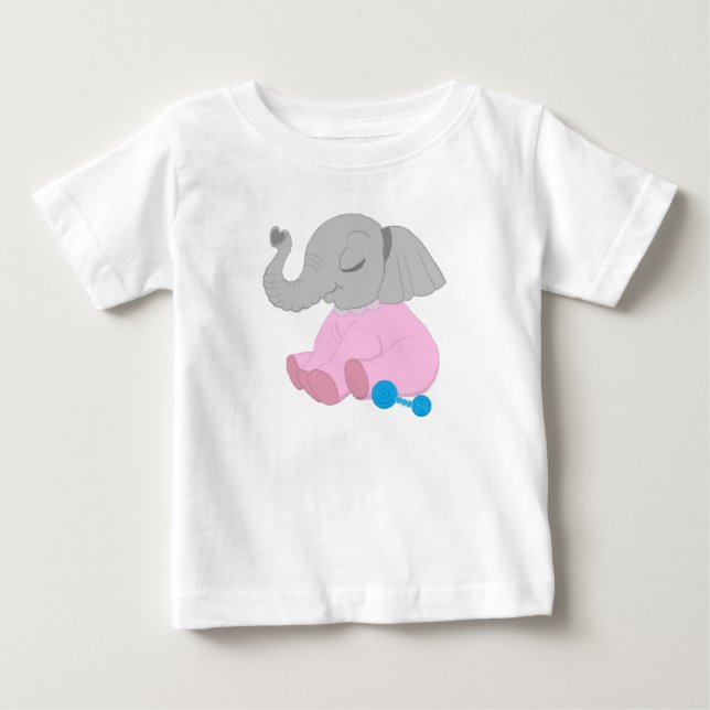T-shirt Pour Bébé T-shirt bébé éléphant bébé (Devant)