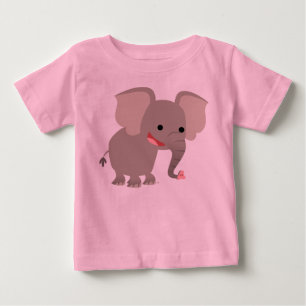 T-shirt Pour Bébé T-shirt bébé Eléphant Cartoon Laughant