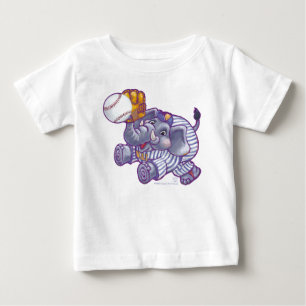 T-shirt Pour Bébé T-shirt bébé éléphant de baseball