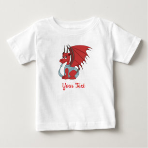 T-shirt Pour Bébé T-shirt bébé en dragon rouge