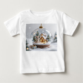 T-shirt Pour Bébé T-shirt bébé en jersey cloches de Noël dorées