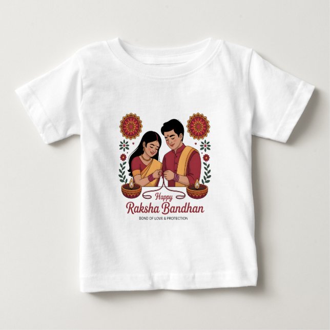 T-shirt Pour Bébé T-Shirt bébé en jersey fin Raksha Bandhan (Devant)