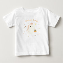 T-shirt bébé fantôme Kawaii Trick or Treat