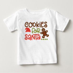 T-shirt Pour Bébé T-Shirt Bébé Fêtes de Noël Cookies For Santa