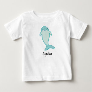 T-shirt Pour Bébé T-shirt bébé fille dauphin personnalisées