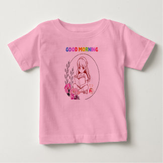 T-shirt Pour Bébé T-shirt bébé fille mignonne lisant un livre