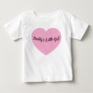 T-shirt Pour Bébé T-shirt bébé fille Papa Cœur Rose