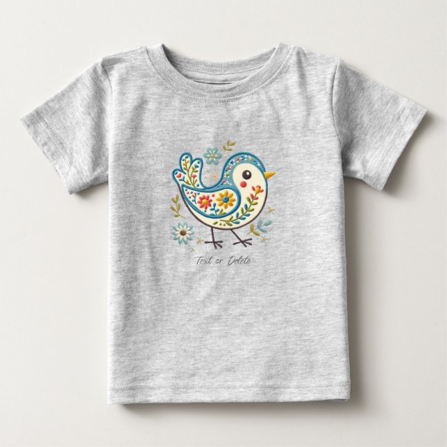 T-shirt Pour Bébé T-Shirt bébé fleur de Blue Bird (Devant)