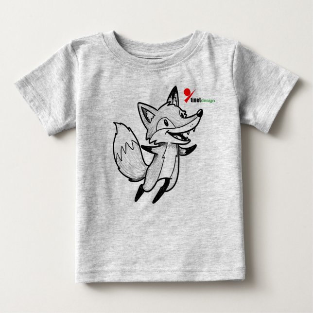 T-shirt Pour Bébé T-shirt bébé Fox Woodland (Devant)