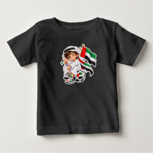 T-shirt Pour Bébé T-shirt bébé garçon foot drapeau Émirats arabes un