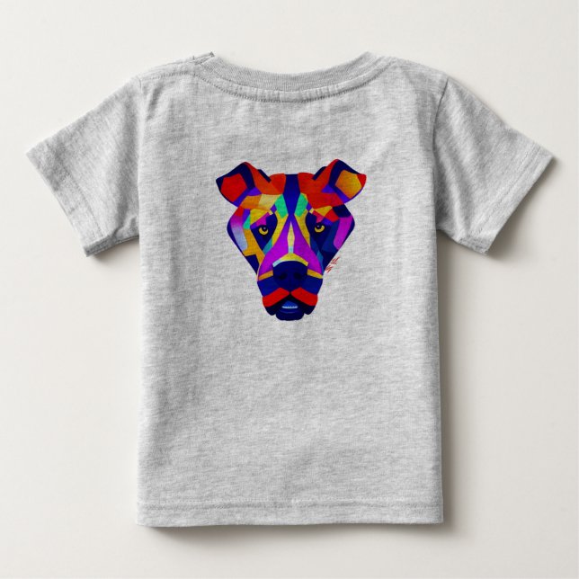 T-shirt Pour Bébé T-shirt bébé gris Alexander's Dog dos (Dos)