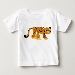 T-shirt Pour Bébé T-shirt bébé guépard de dessin animé mignon en mar