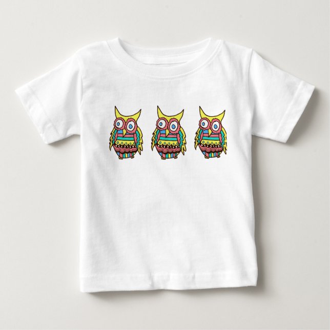 T-shirt Pour Bébé T-shirt bébé hibou (Devant)