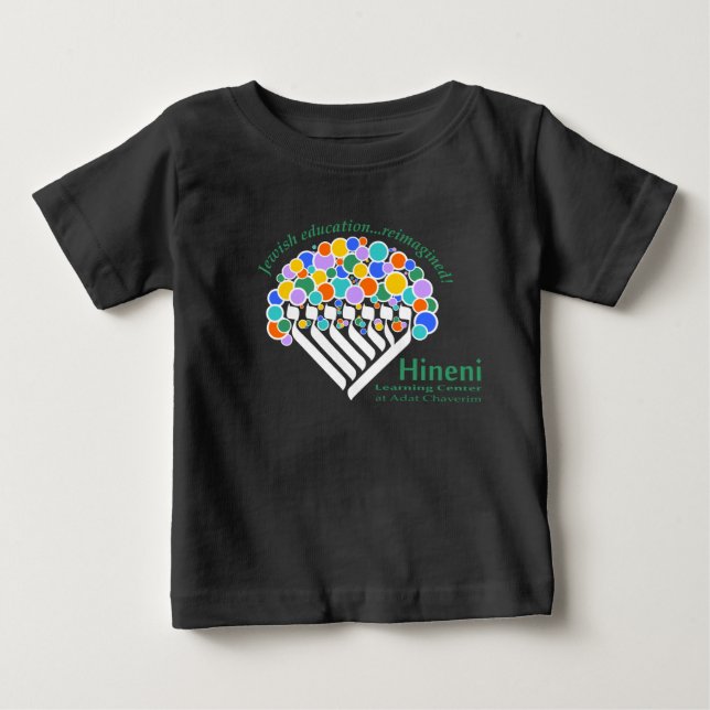 T-shirt Pour Bébé T-Shirt Bébé Hineni Learning Center - Noir (Devant)