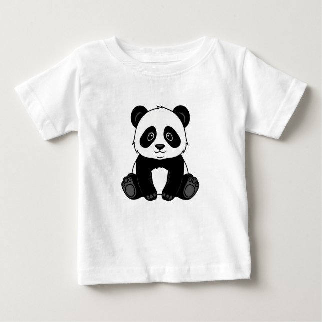 T-shirt Pour Bébé T-shirt bébé imprimé Panda (Devant)