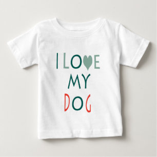 T-shirt Pour Bébé T-Shirt Bébé J'Aime Mon Chien