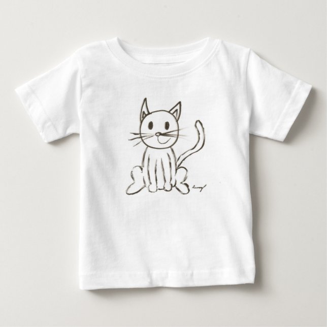 T-shirt Pour Bébé T-shirt bébé Kitty peint (Devant)
