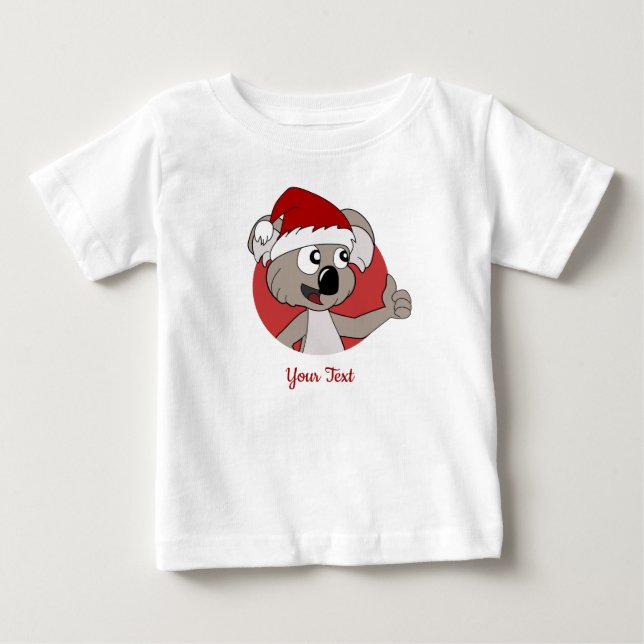 T-shirt Pour Bébé T-shirt bébé koala de Noël (Devant)