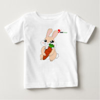 T-shirt bébé lapin hoppy mignon Pâques