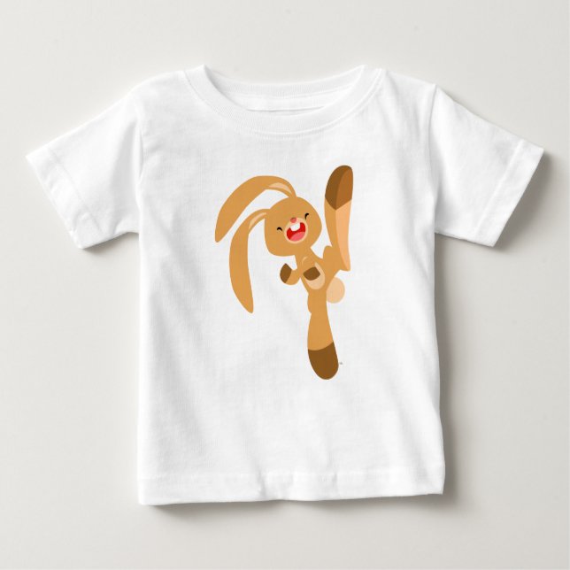 T-shirt Pour Bébé T-shirt bébé lapin Kickjumping mignon (Devant)
