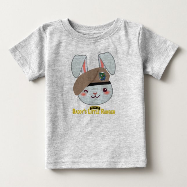 T-shirt Pour Bébé T-shirt bébé "Le lapin du petit Ranger de papa" (Devant)