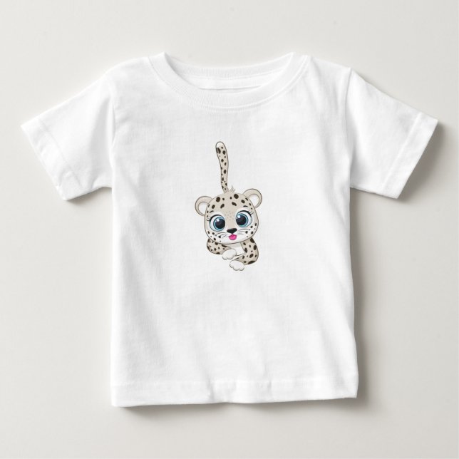 T-shirt Pour Bébé T-shirt bébé léopard mignon (Devant)