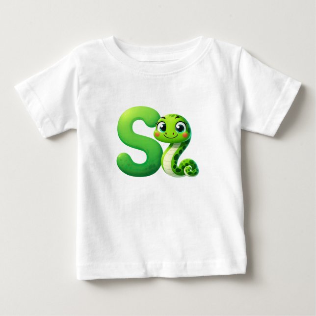T-shirt Pour Bébé T-shirt bébé lettre serpent S (Devant)