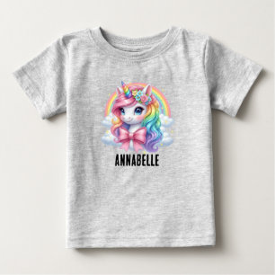 T-shirt Pour Bébé T-Shirt Bébé Licorne Arc-en-Ciel Magique Personnal