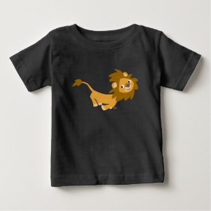 T-shirt Pour Bébé T-shirt bébé lion de dessin animé mignon qui court
