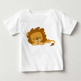 T-shirt Pour Bébé T-shirt bébé Lion dormant en caricature mignonne