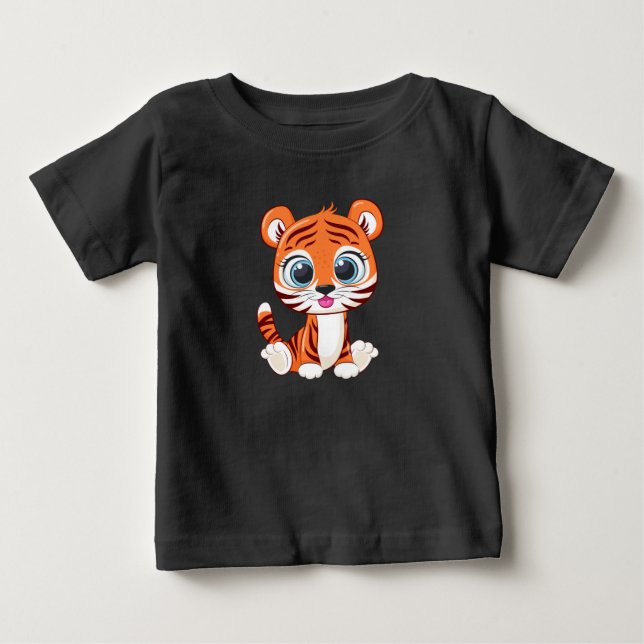 T-shirt Pour Bébé T-shirt bébé lion mignon (Devant)