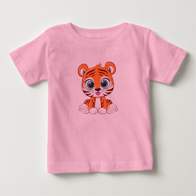 T-shirt Pour Bébé T-shirt bébé Lion mignon (Devant)
